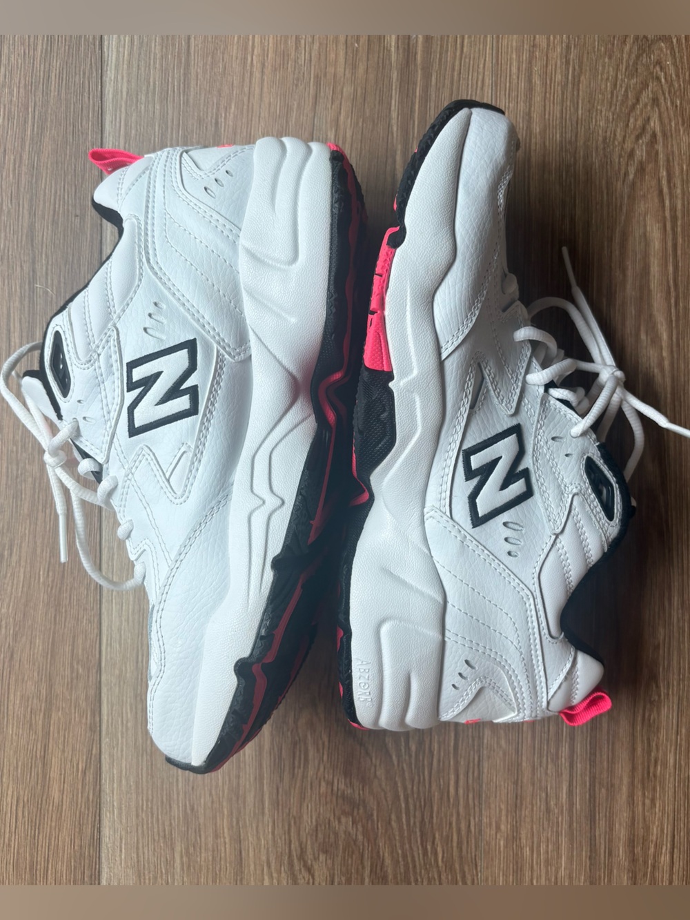 New Balance 608 v5 Chunky White Black Pink Sneakers Women’s Size 9
